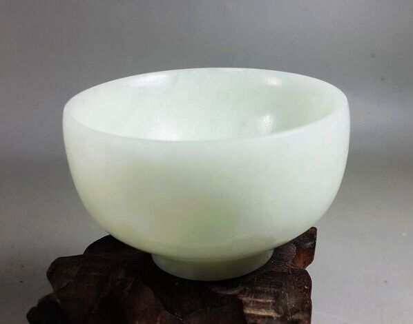 Lantian Jade Teacup (Natural Lantian Jade Tea Bowl - Lantian Yu Kung Fu Teacup) Lantian Jade Wine Cup