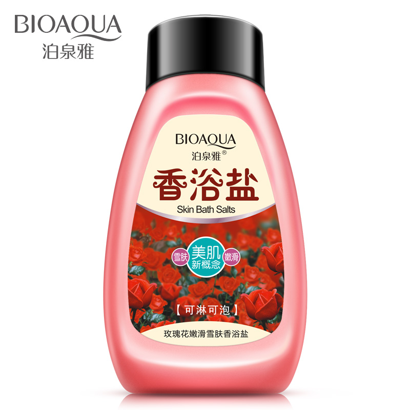 泊泉雅玫瑰花嫩滑雪肤香浴盐去角质沐浴露后背去痘深层清洁温和