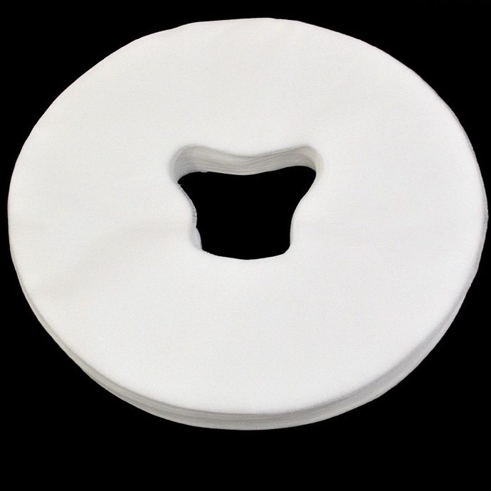 Disposable lying pillow pillow towel massage bed non-woven hole towel beauty bed wash towel headscarf face pad U-shaped pillow cloth