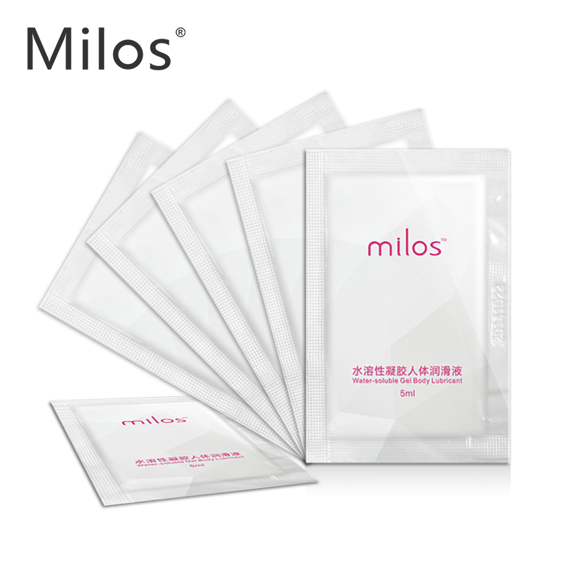 Milos人体润滑液啫喱5ml*10包水溶性凝胶润滑剂成人情趣用品CS