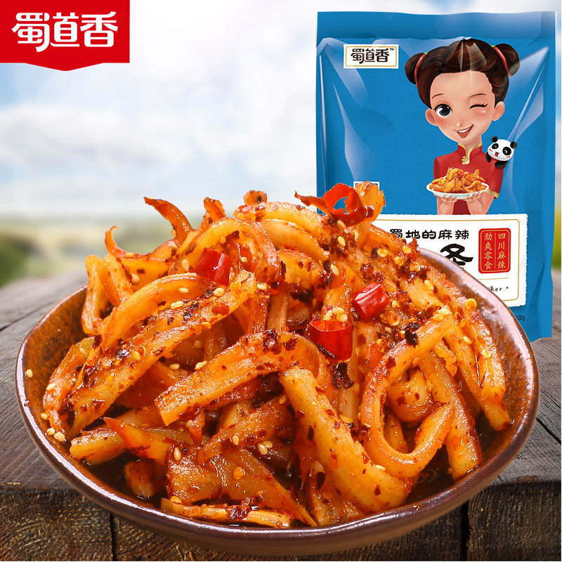 【天猫超市】蜀道香 麻辣鲜香辣爽鱿鱼条100g 休闲零食四川特产