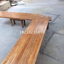 Old Elm made paint special-shaped bar panel pure solid wood table panel dining table coffee splicing original wooden board customization