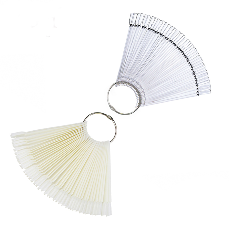 KaSi48片装扇形色板 透明肉色可选 做指甲油色板甲油胶色板常用