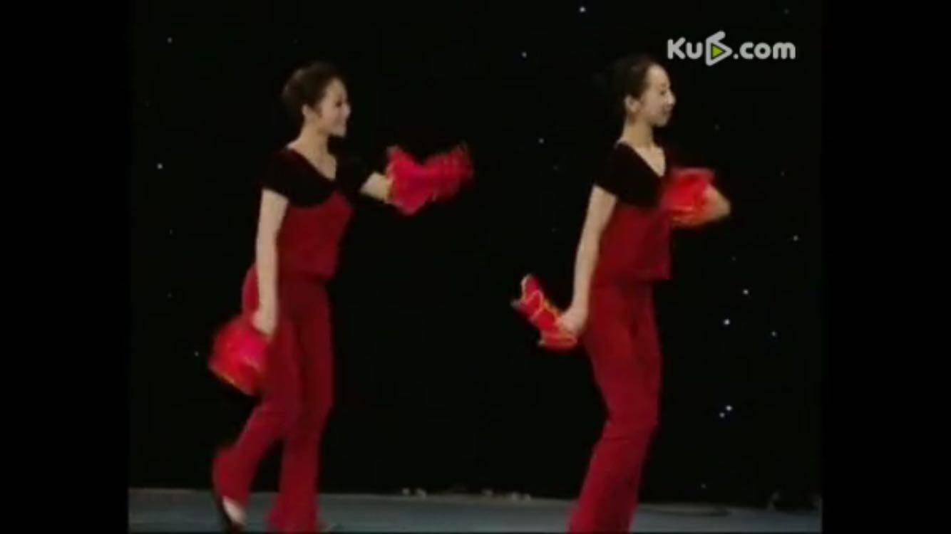 Silk Flower Fly Chinese folk dance grade Grade Appraisal Exam 8 Props Handkerchief song Northeast Two people turn fan