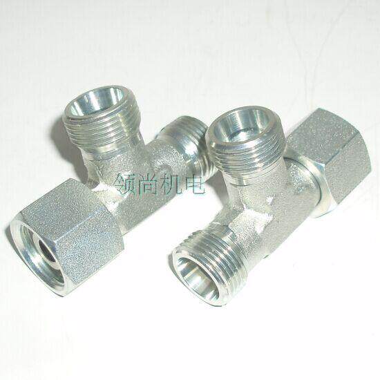 Right-end internal thread three-way connector tubing joint hydraulic joint CC-16