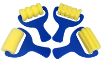 Childrens painting tools Childrens painting graffiti sponge Sponge roller brush Sponge brush 4 blue rollers