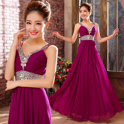 Evening dress prom gown Long dress of chorus performance dress annual meeting dress banquet evening dress