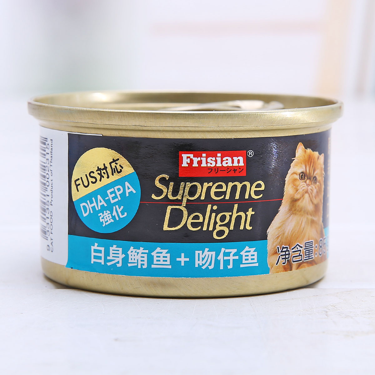 波奇网 宠物猫零食 富力鲜猫用罐头白身鲔鱼+吻仔鱼85g猫湿粮零食