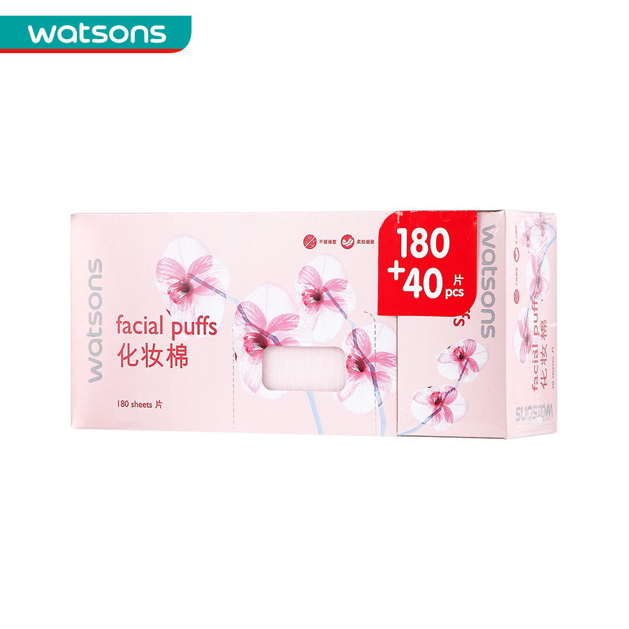 Watsons/屈臣氏花语化妆棉180+40片