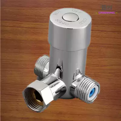 Copper alloy two into a manifold mixing tee copper hot and cold water valve sensor faucet tempering valve