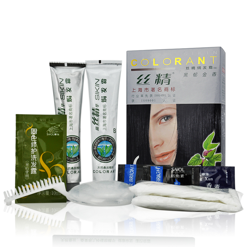 【天猫超市】章华丝精焗发霜130ml 染发剂染发膏黑色