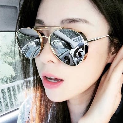 Fan Bingbing the same sunglasses 2018 lovers color film personality fashion trend men and women star sunglasses UV protection