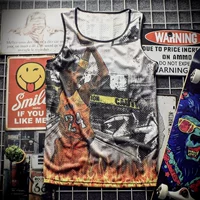 3D lưới rỗng nba Kobe vest nam không tay áo vest mồ hôi thể thao giản dị quần áo bóng rổ thủy triều nam chạy ba lỗ