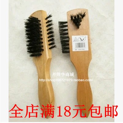 Leather Shoes Brush Shoes Oil Brushed Three Sides Leather Shoes Brush Plastic Brushed Solid Wood 3 Face Shoe Polish Brush Full RMB18