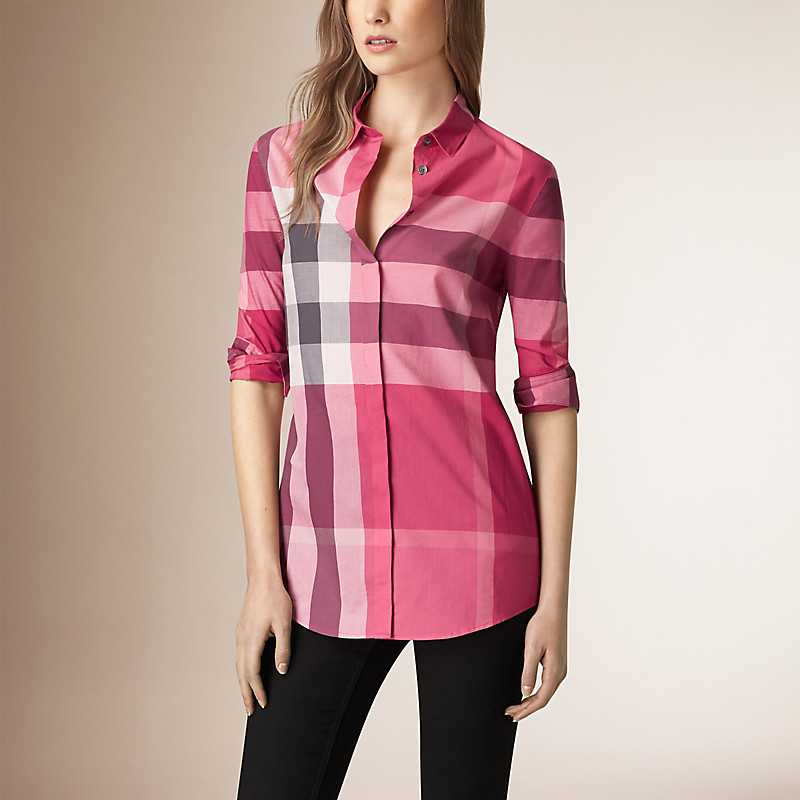 BURBERRY/博柏利格纹棉质衬衫 39765591