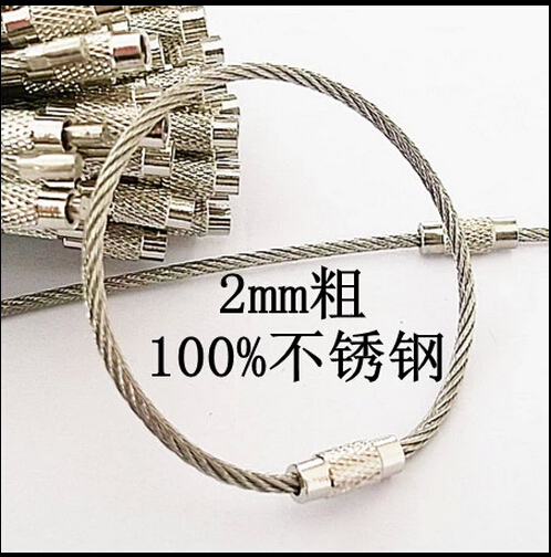 Stainless Steel Wire Ring Pendant Ring Key Ring Stainless Steel Key Ring Stainless Steel Key Buttoned Wire Buttoned Keychain