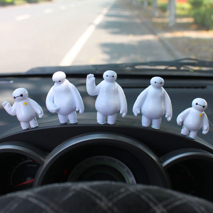 超能陆战队 大白Baymax 车载摆件车饰 汽车公仔玩具 包邮送无痕胶