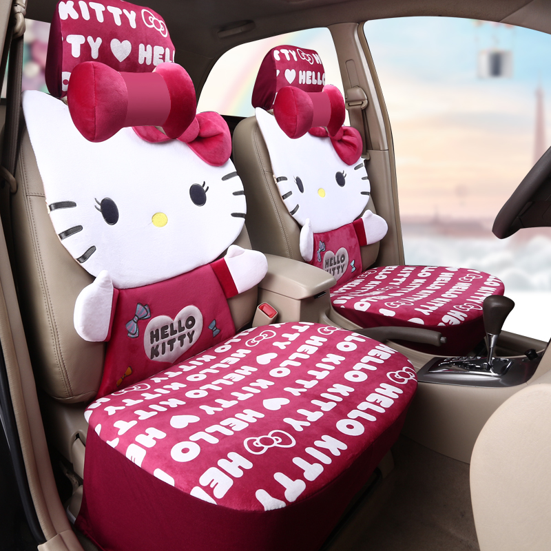 hello kitty可爱卡通毛绒汽车坐垫别克新君威英朗GTXT凯越昂科拉