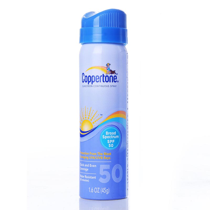 美国 Coppertone水宝宝速干喷雾45g 透气防晒霜清爽不油腻SPF50