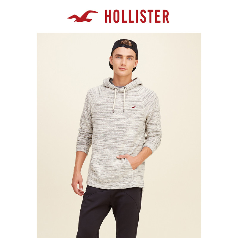 Hollister 标志性织纹连帽上衣 男 104123