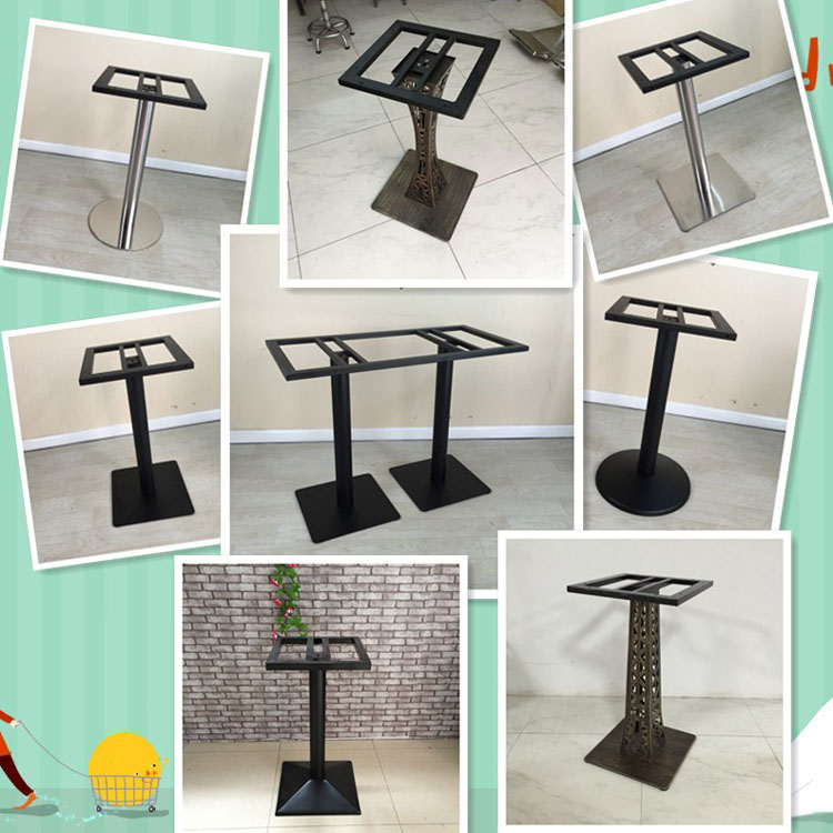 Xintiji marble hot pot table foot Fast food table leg bracket Stainless steel reinforced table foot rock plate base