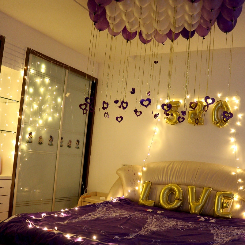 Simple Room Decoration For Birthday Surprise For Husband - Diary Decoration
