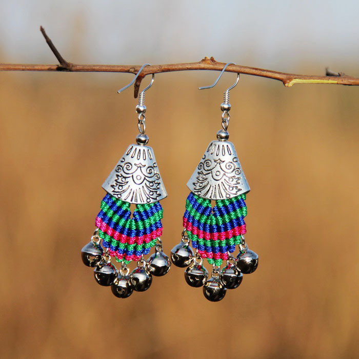 Ethnic style jewelry original handmade exquisite braided color line earrings earrings earrings ethnic earrings RH-3088