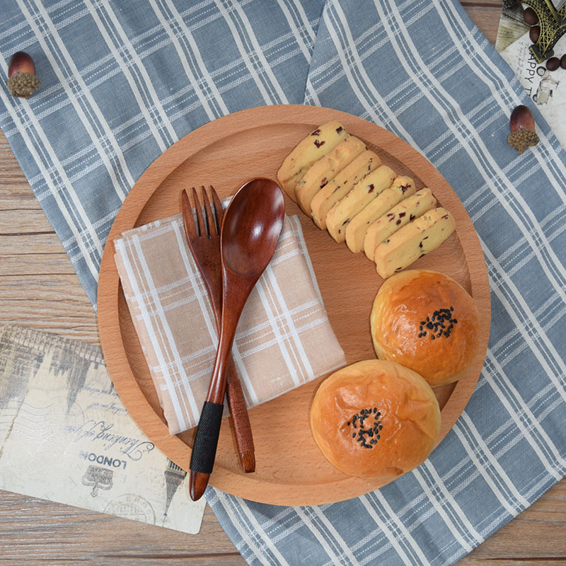 Japanese-style beech-shaped disk splice disk breakfast and wooden plate childhood fruit disc defective clearing