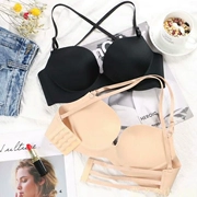 Cô gái mùa hè bikini liền mạch đồ lót thu thập mà không có vành làm đẹp trở lại nhỏ áo ngực bên khóa áo ngực dày gợi cảm