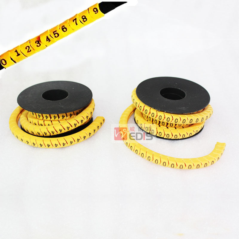 6mm network cable tag tube digital 0-9 round digital number tube 1 case 10 volume line number Tube tick tube ID tube-Taobao