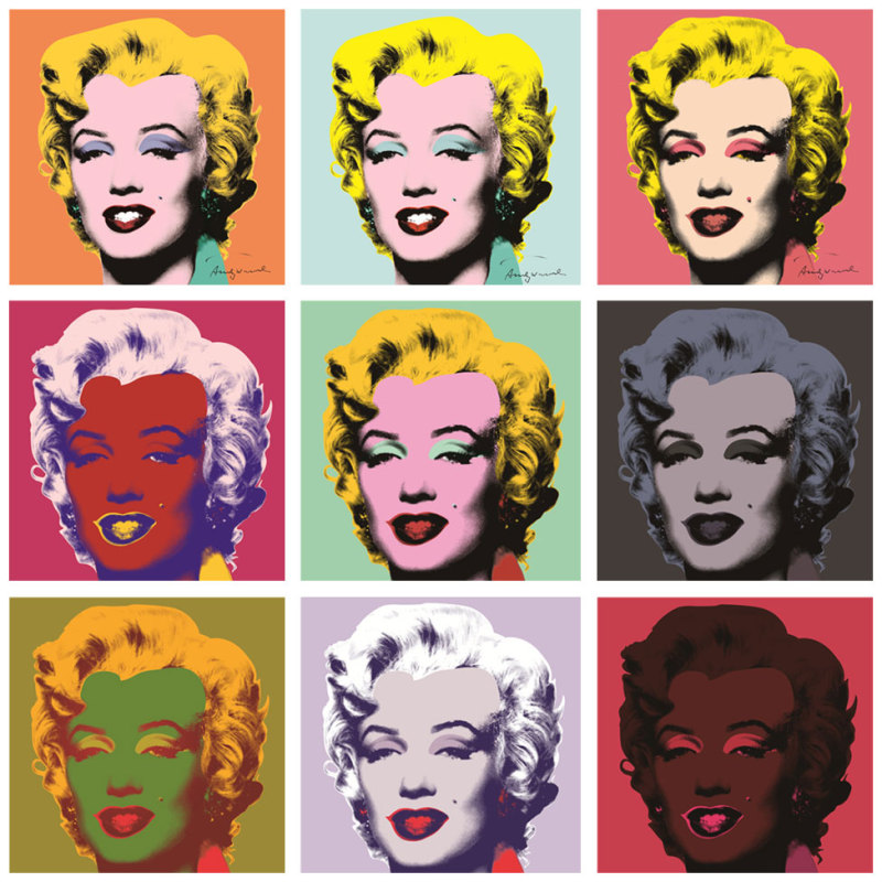 Marilyn Monroe Andy Warhol Modern Minimalist Pop Art Hollywood Character Decorative Painting Framed Poster