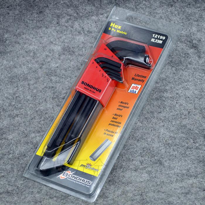 BONDHUS American Burton metric extended flat head hex wrench 12199 12192 12146