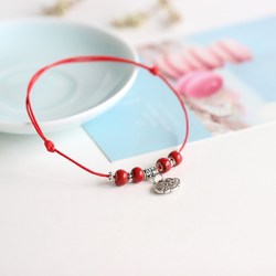 Red rope hand-woven ceramic anklet, simple and fashionable female gift trinket 172