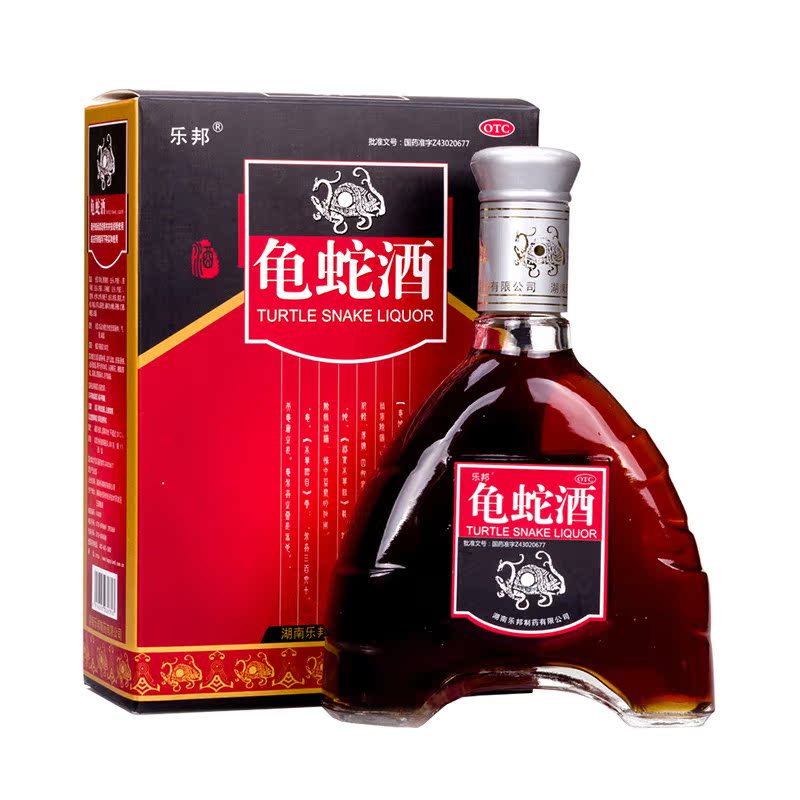 包邮+送贴膏80贴 乐邦 龟蛇酒500g 滋阴补肾用于老年体弱头昏尿频