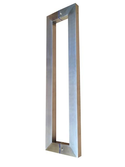 Brushed stainless steel square tube handle non-slip thickened armrest white steel glass door handle door wooden door iron door handle