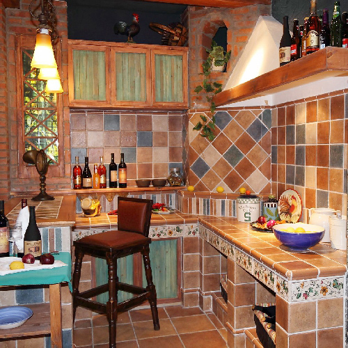 Super beautiful five color rock imitation ancient brick tile wall brick and floor tile kitchen Makeup Room Balcony