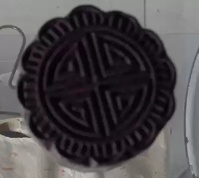 Folk collection Republic of China hand-carved old wood wares, steamed buns, steamed buns, happy events, collection of old objects with steamed buns