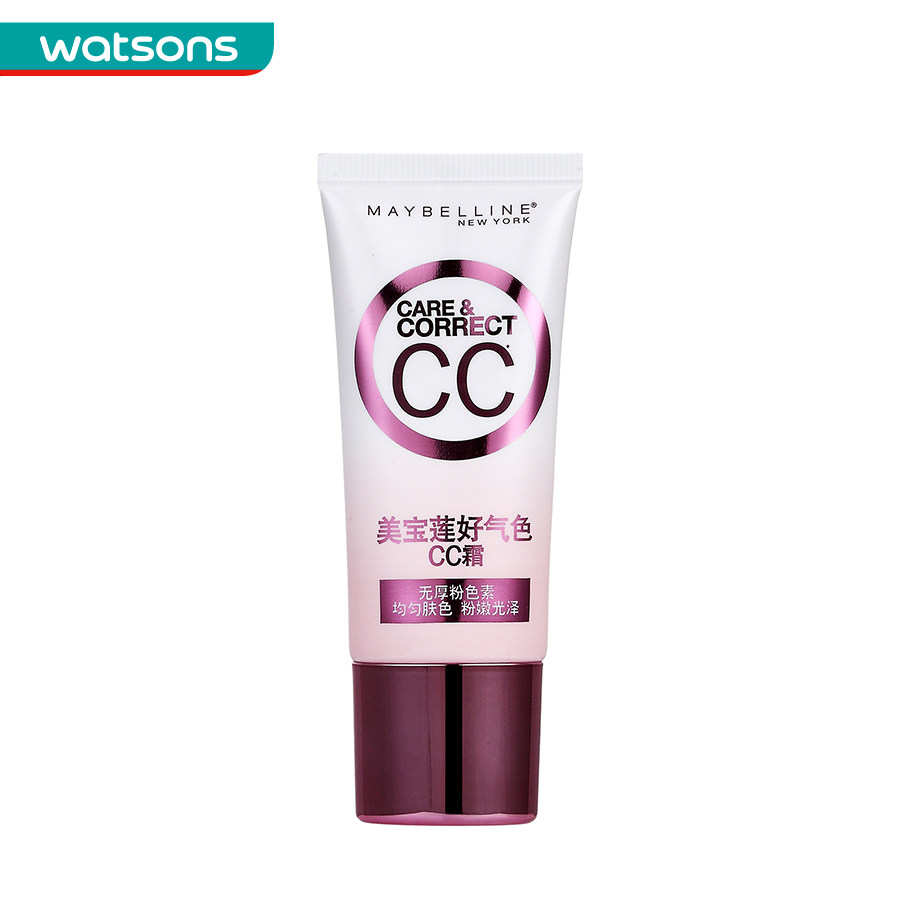 【屈臣氏】美宝莲好气色美肌霜(CC霜)30ml（粉色/杏色）