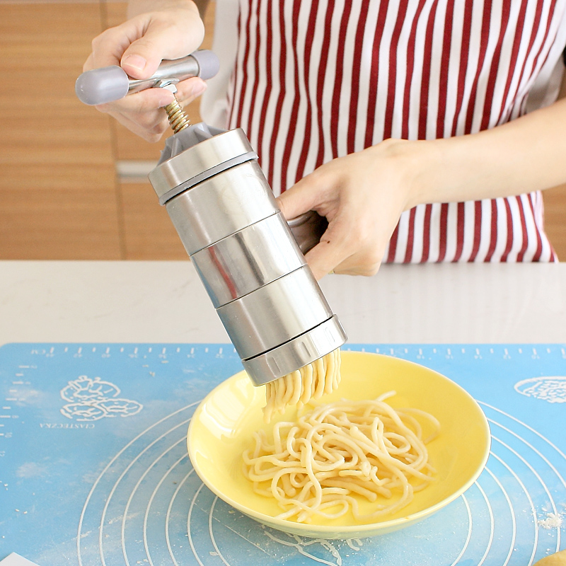 包邮不锈钢面条机手动压面机家用工具压面器小型饸饹机手拧打面机