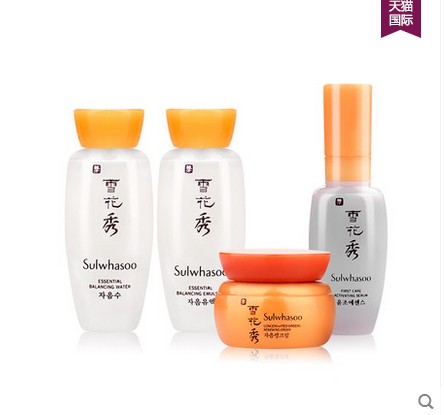 海外直邮 Sulwhasoo雪花秀润燥滋阴四件套装中样水乳精华人参面霜