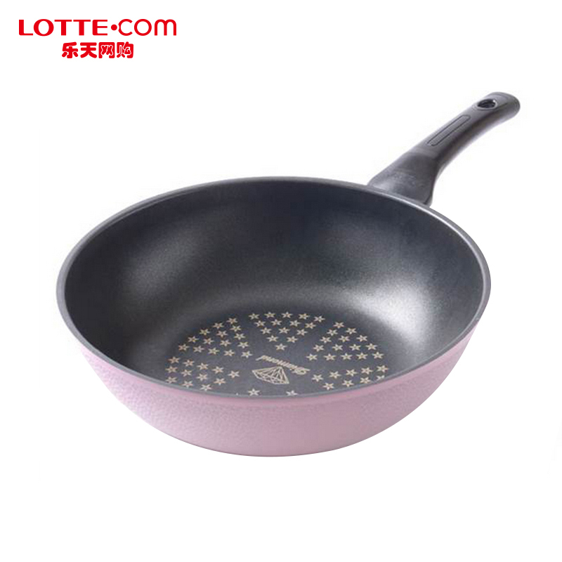 乐天网购KITCHENART炒锅28cm智能金钢石涂层燃气不粘锅韩国正品