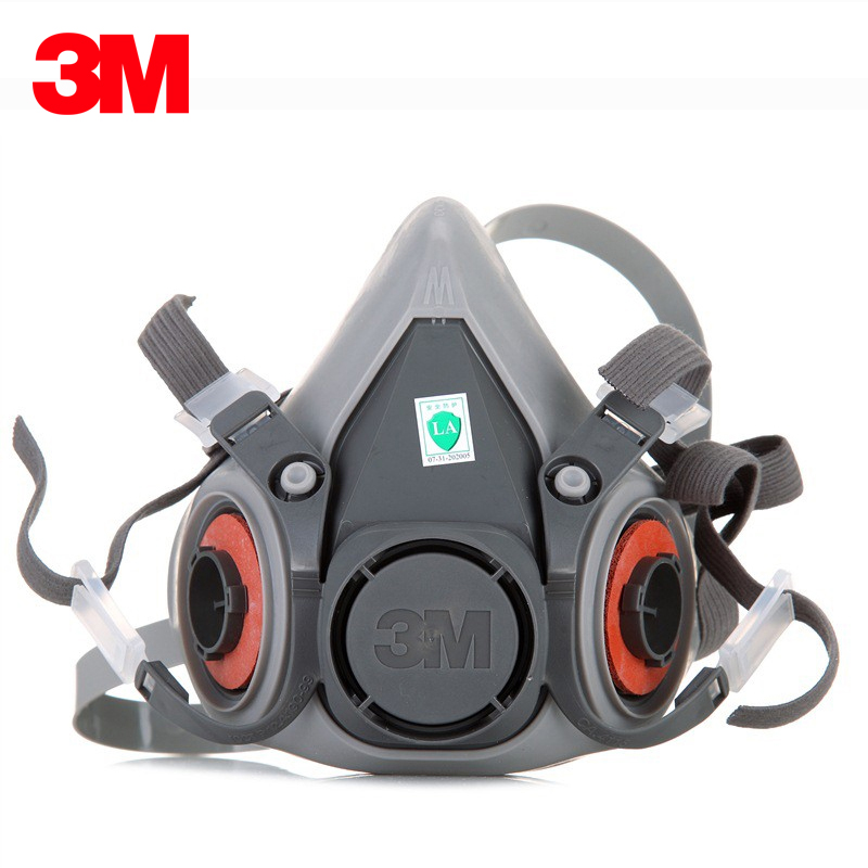 3M 6200+6005CN 防毒面具 化工喷漆防护面罩 煤矿防尘口罩