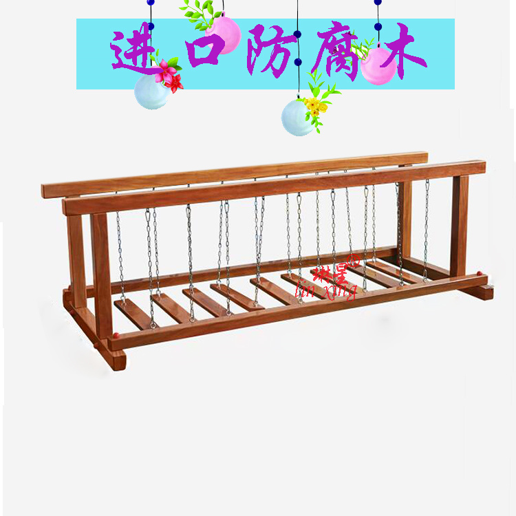 Kindergarten large outdoor toys imported yellow flower pear wooden bridge climbing children balanced wooden bridge pile