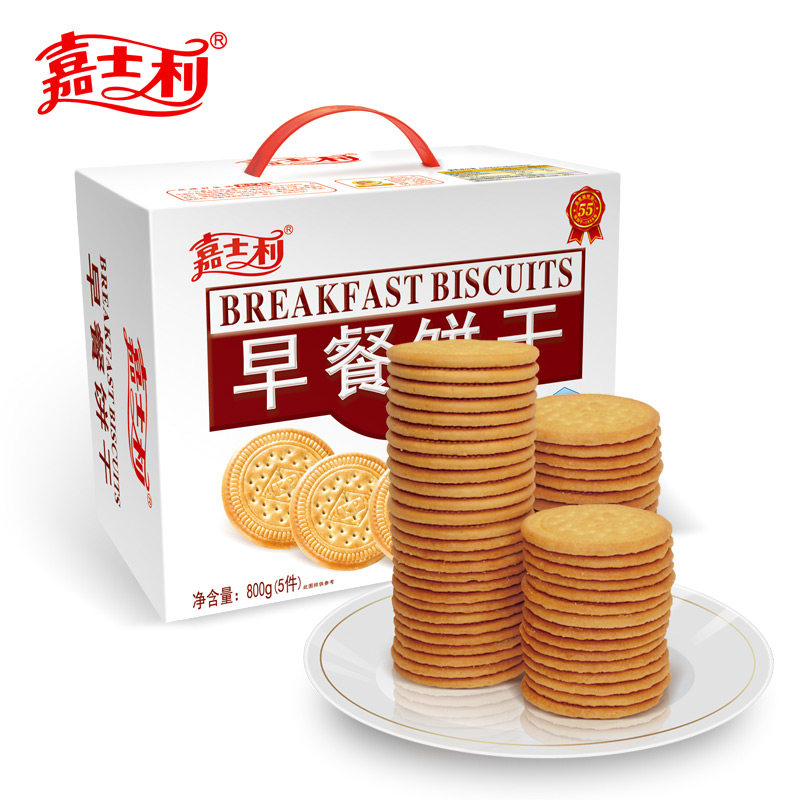 【天猫超市】嘉士利 原味早餐饼干800g整盒装 休闲零食送礼佳品