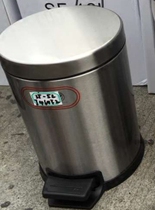 Stainless steel kitchen living room household pedal trash can bathroom covered garbage can Hotel room household