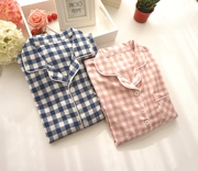 Đặc biệt hàng ngày Bộ đồ ngủ đôi Nhật Bản mùa xuân và mùa thu nam và nữ gạc cotton dài tay phục vụ nhà phù hợp với phần mỏng