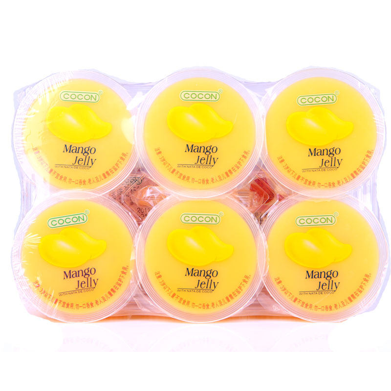 【天猫超市】马来西亚进口果冻 可康牌布丁芒果味80gx6杯 含椰果