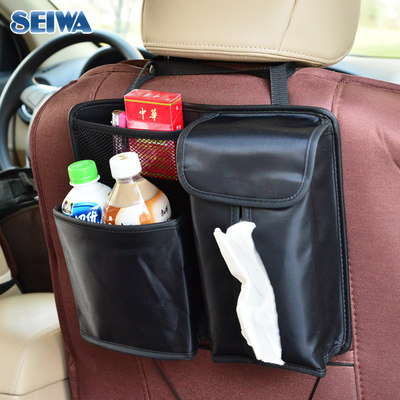 SEWA Automotive chair back pocket Multifunctional On-board Chair Back Collection Bag Hanging Bag In-car Storage Bag