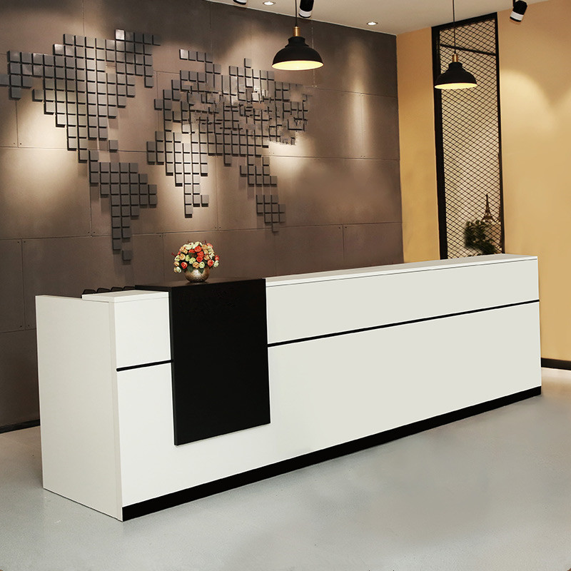 Guangzhou Front Desk Office Furniture Simple Modern Company Reception Taipei Welcome Bar Table Service Desk Customization