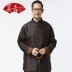 Bộ đồ mùa thu Tang nam cổ điển Trung Quốc áo khoác phong thủy nam dài tay phù hợp với trang phục trung niên bo dan toc cho nam nu Trang phục dân tộc